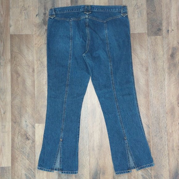 Abercrombie & Fitch Womens 6 Vintage Y2K Mid Seam Hipster Capri Split Hem Jean - Picture 13 of 16
